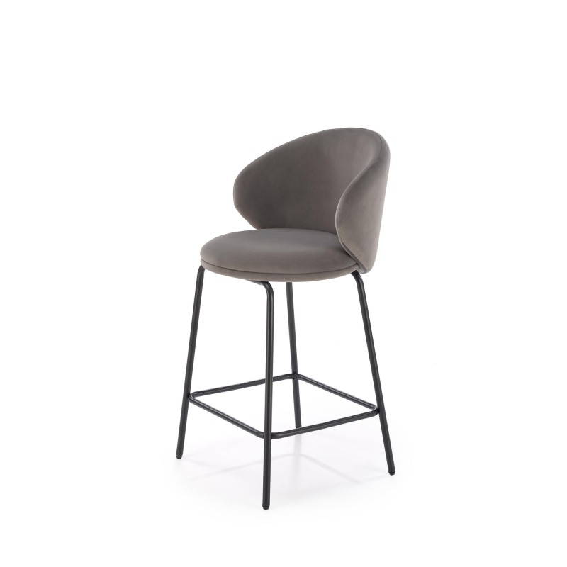 'H121 Bar Stool Legs - Black, Seat - Ash Grey' 'H121 Bar Stool Legs - Black, Seat - Ash Grey'