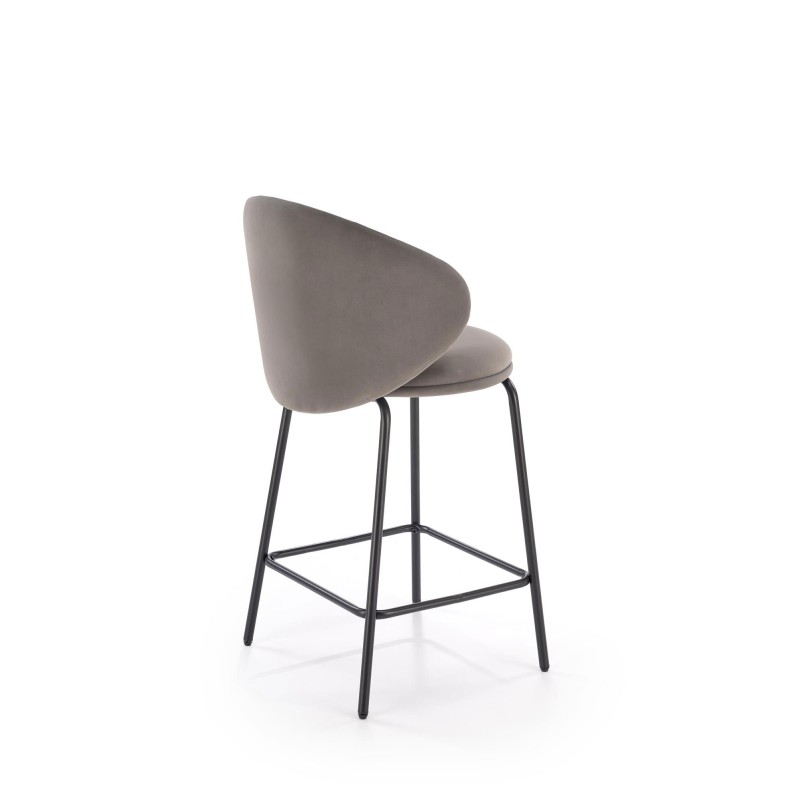 'H121 Bar Stool Legs - Black, Seat - Ash Grey' 'H121 Bar Stool Legs - Black, Seat - Ash Grey'