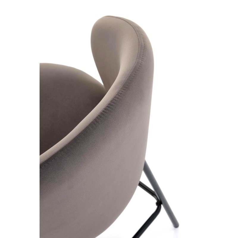 'H121 Bar Stool Legs - Black, Seat - Ash Grey' 'H121 Bar Stool Legs - Black, Seat - Ash Grey'