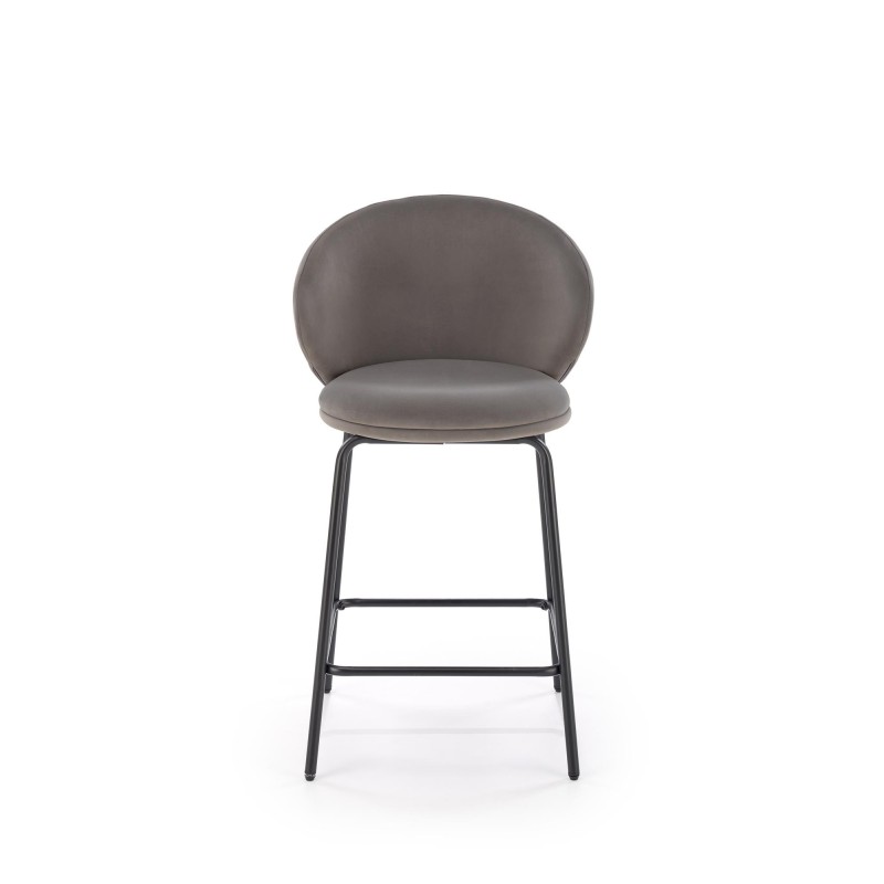'H121 Bar Stool Legs - Black, Seat - Ash Grey' 'H121 Bar Stool Legs - Black, Seat - Ash Grey'