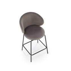 'H121 Bar Stool Legs - Black, Seat - Ash Grey' 'H121 Bar Stool Legs - Black, Seat - Ash Grey'