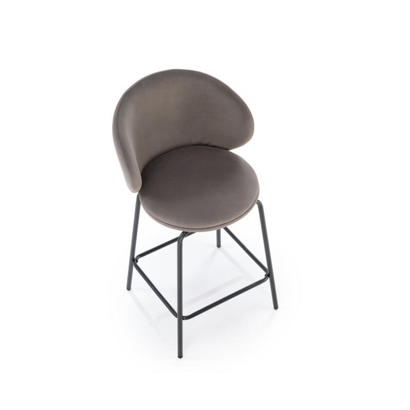'H121 Bar Stool Legs - Black, Seat - Ash Grey' 'H121 Bar Stool Legs - Black, Seat - Ash Grey'
