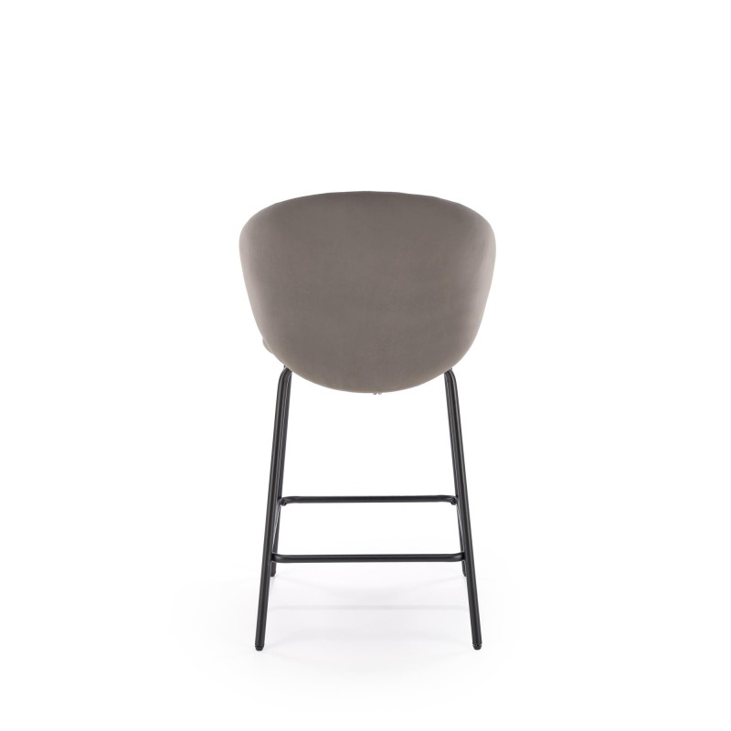 'H121 Bar Stool Legs - Black, Seat - Ash Grey' 'H121 Bar Stool Legs - Black, Seat - Ash Grey'