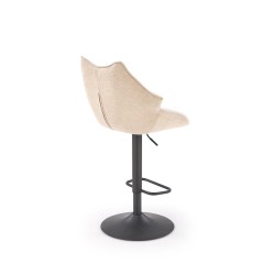 'H122 Bar Stool Legs - Black, Seat - Beige' 'H122 Bar Stool Legs - Black, Seat - Beige'