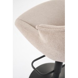 'H122 Bar Stool Legs - Black, Seat - Beige' 'H122 Bar Stool Legs - Black, Seat - Beige'