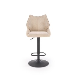 'H122 Bar Stool Legs - Black, Seat - Beige' 'H122 Bar Stool Legs - Black, Seat - Beige'