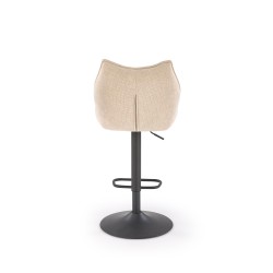 'H122 Bar Stool Legs - Black, Seat - Beige' 'H122 Bar Stool Legs - Black, Seat - Beige'