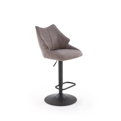 'H122 Bar Stool - Black Legs, Ash Grey Seat'