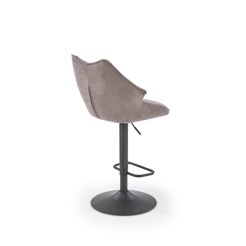 'H122 Bar Stool - Black Legs, Ash Grey Seat' 'H122 Bar Stool - Black Legs, Ash Grey Seat'