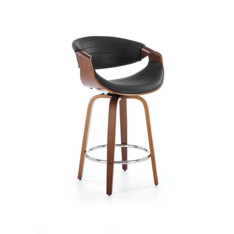 'H123 Black / Walnut Bar Stool' 'H123 Black / Walnut Bar Stool'