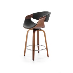 'H123 Black / Walnut Bar Stool' 'H123 Black / Walnut Bar Stool'