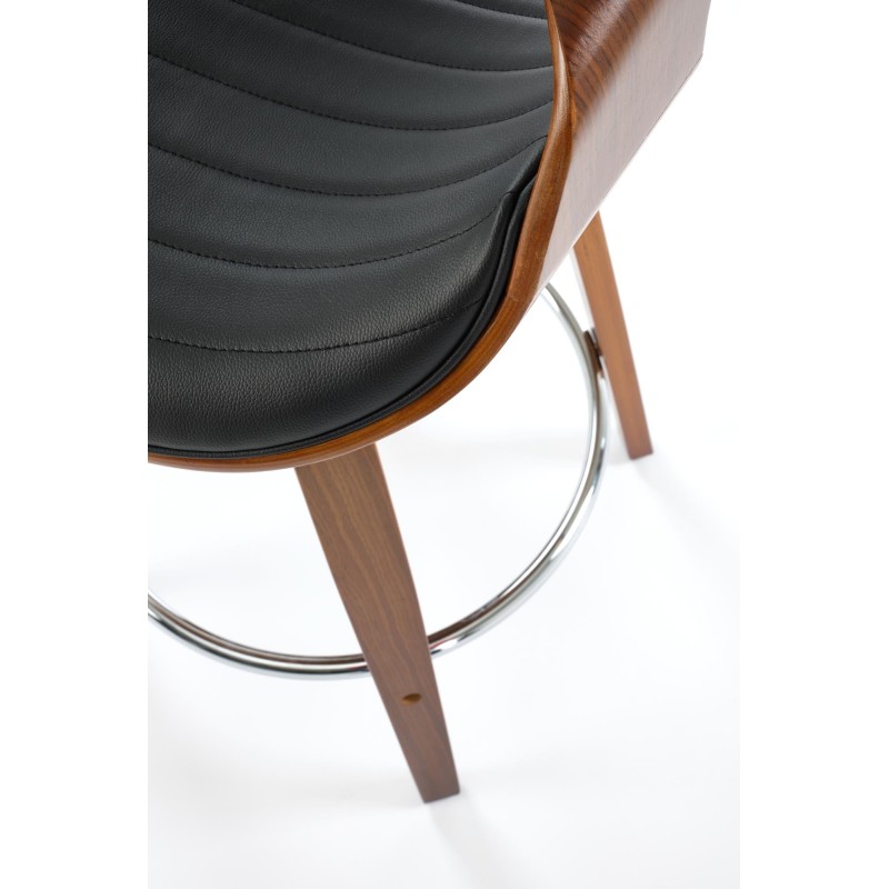 'H123 Black / Walnut Bar Stool' 'H123 Black / Walnut Bar Stool'