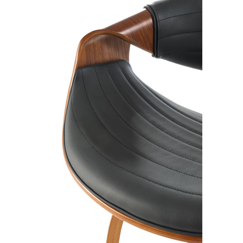'H123 Black / Walnut Bar Stool' 'H123 Black / Walnut Bar Stool'
