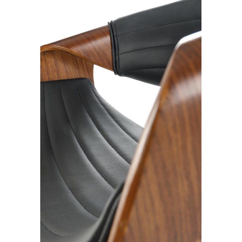 'H123 Black / Walnut Bar Stool' 'H123 Black / Walnut Bar Stool'