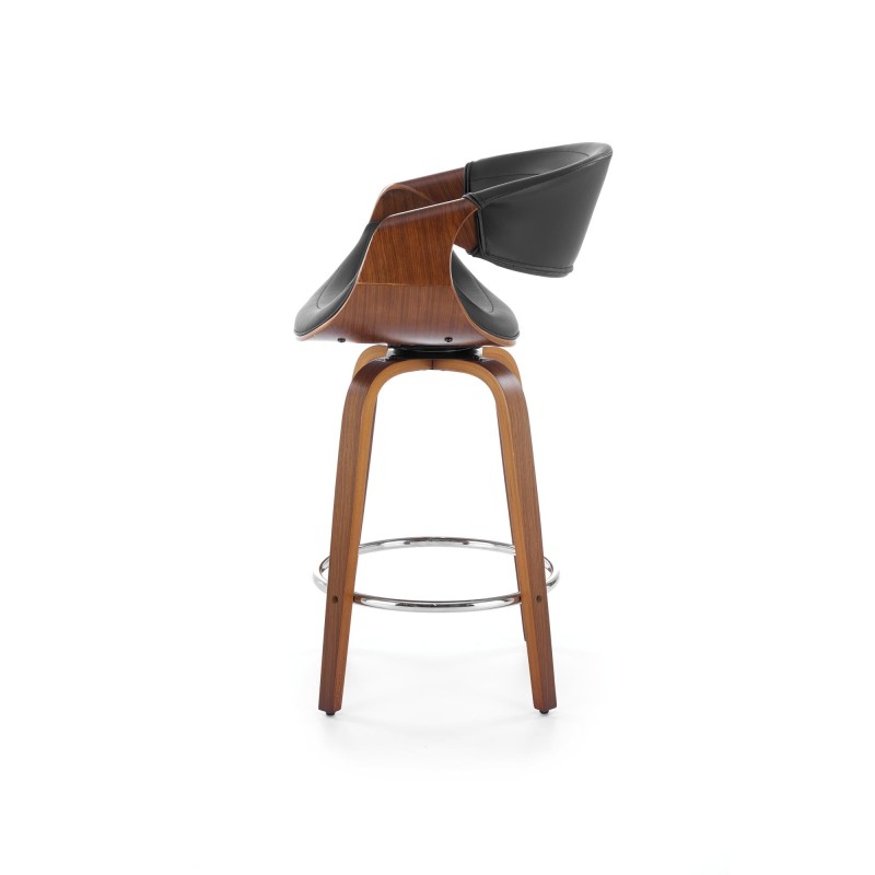 'H123 Black / Walnut Bar Stool' 'H123 Black / Walnut Bar Stool'
