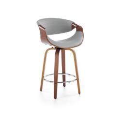 'H123 Ash Gray / Walnut Bar Stool'