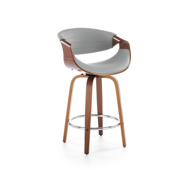 'H123 Ash Gray / Walnut Bar Stool' 'H123 Ash Gray / Walnut Bar Stool'
