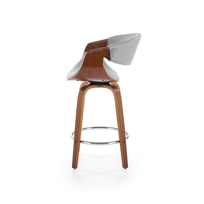 'H123 Ash Gray / Walnut Bar Stool' 'H123 Ash Gray / Walnut Bar Stool'