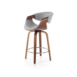'H123 Ash Gray / Walnut Bar Stool' 'H123 Ash Gray / Walnut Bar Stool'