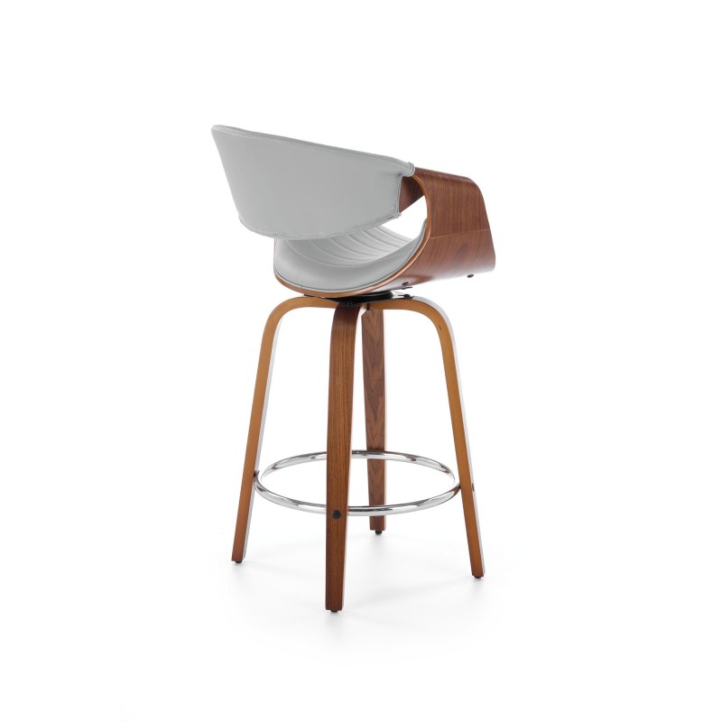 'H123 Ash Gray / Walnut Bar Stool' 'H123 Ash Gray / Walnut Bar Stool'
