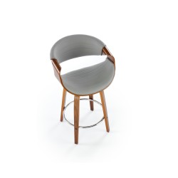 'H123 Ash Gray / Walnut Bar Stool' 'H123 Ash Gray / Walnut Bar Stool'