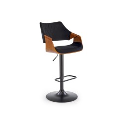 'H124 Black / Walnut Bar Stool'