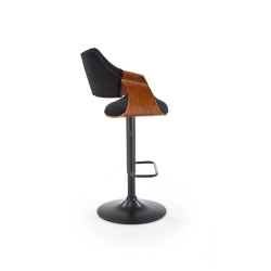 'H124 Black / Walnut Bar Stool' 'H124 Black / Walnut Bar Stool'
