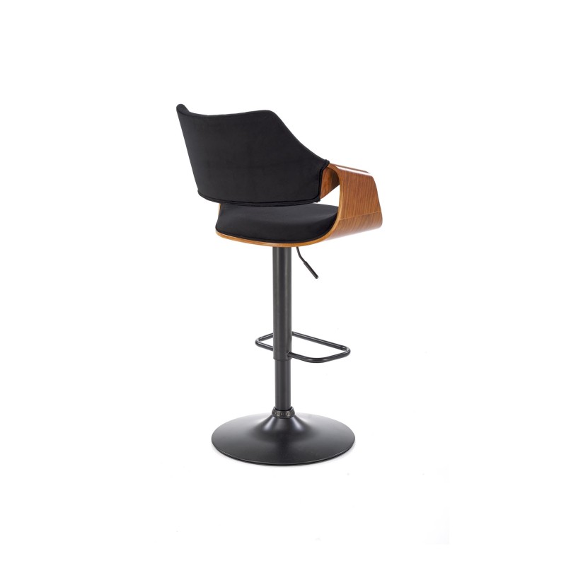 'H124 Black / Walnut Bar Stool' 'H124 Black / Walnut Bar Stool'