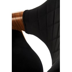 'H124 Black / Walnut Bar Stool' 'H124 Black / Walnut Bar Stool'