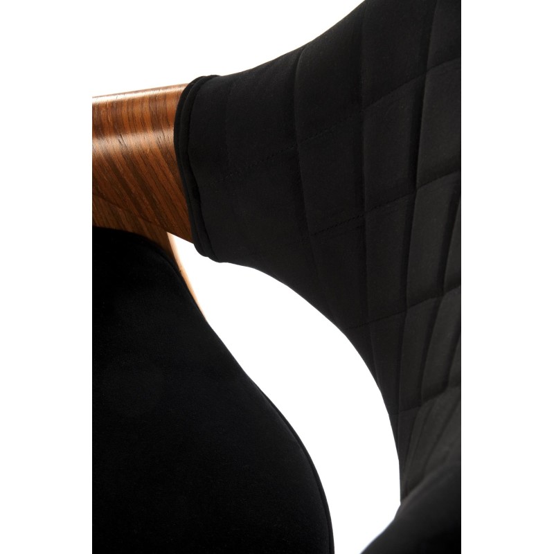 'H124 Black / Walnut Bar Stool' 'H124 Black / Walnut Bar Stool'