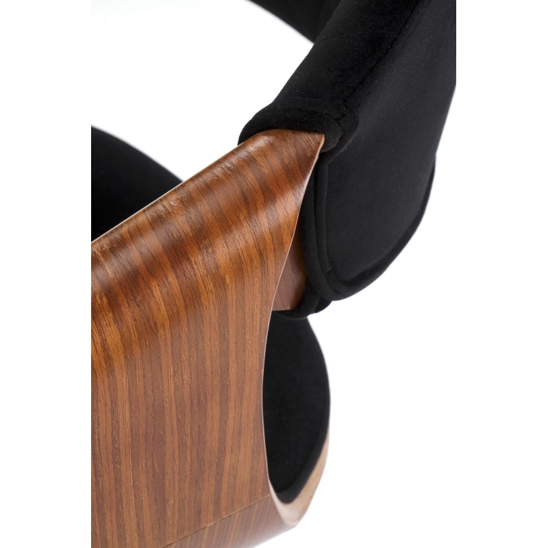 'H124 Black / Walnut Bar Stool' 'H124 Black / Walnut Bar Stool'