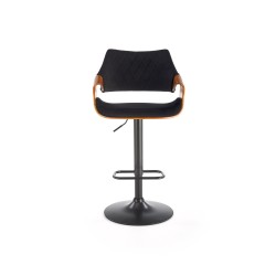 'H124 Black / Walnut Bar Stool' 'H124 Black / Walnut Bar Stool'