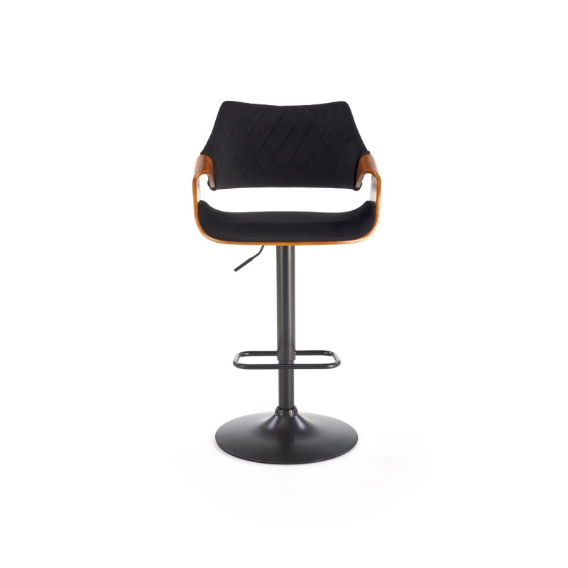 'H124 Black / Walnut Bar Stool' 'H124 Black / Walnut Bar Stool'