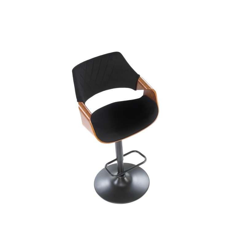 'H124 Black / Walnut Bar Stool' 'H124 Black / Walnut Bar Stool'