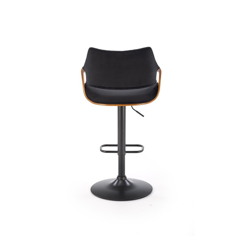 'H124 Black / Walnut Bar Stool' 'H124 Black / Walnut Bar Stool'