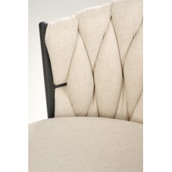 'H125 Stool, Legs - Black, Seat - Beige' 'H125 Stool, Legs - Black, Seat - Beige'