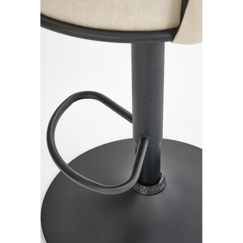 'H125 Stool, Legs - Black, Seat - Beige' 'H125 Stool, Legs - Black, Seat - Beige'