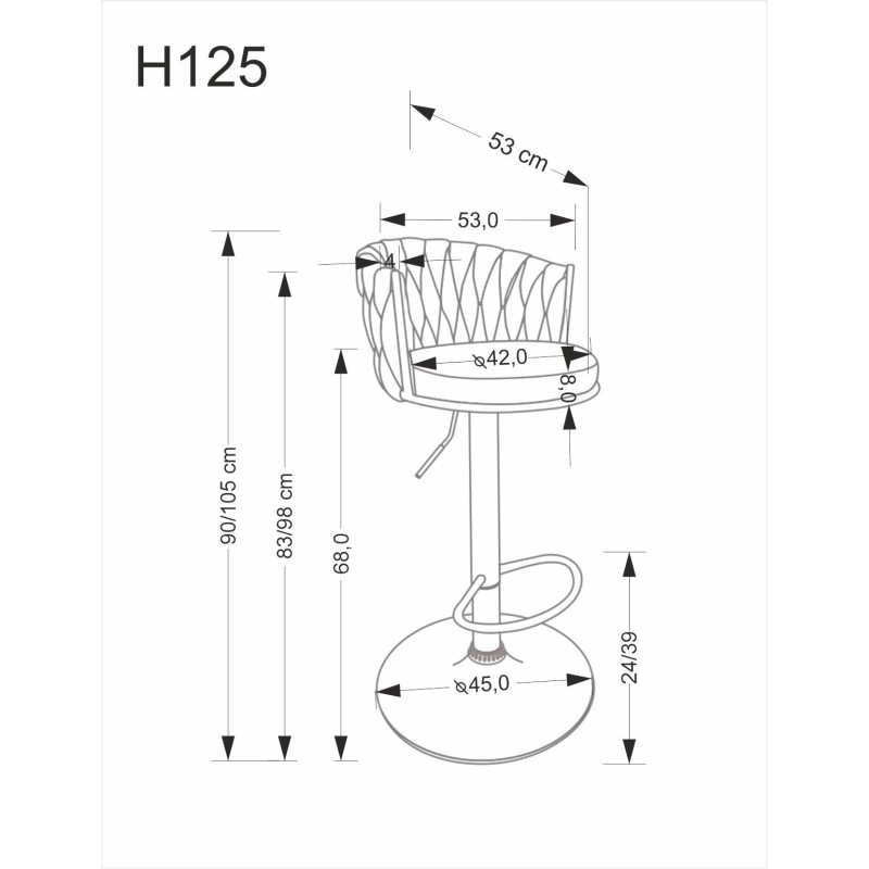 H125 hoker, nogi - czarny, siedzisko - beżowy (1p 2szt) H125 hoker, nogi - czarny, siedzisko - beżowy (1p 2szt)