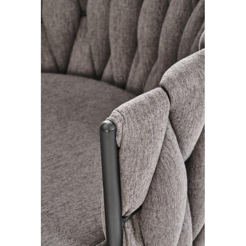 'H125 Bar Stool, Legs - Black, Seat - Ash Grey' 'H125 Bar Stool, Legs - Black, Seat - Ash Grey'