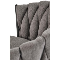 'H125 Bar Stool, Legs - Black, Seat - Ash Grey' 'H125 Bar Stool, Legs - Black, Seat - Ash Grey'