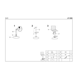 'H21 Cream Bar Stool' 'H21 Cream Bar Stool'