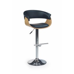 'H45 Light Oak/Black Bar Stool'