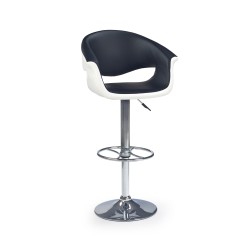 'H46 White-Black Bar Stool'