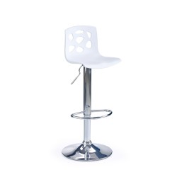 'H48 White Bar Stool'