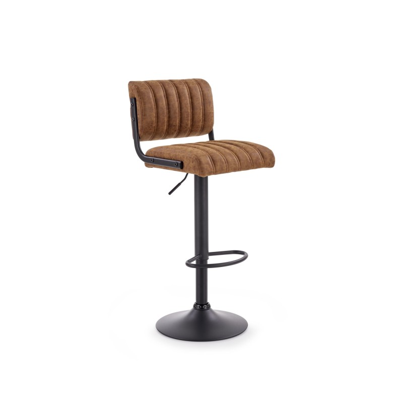 'H88 Bar Stool Frame - Black, Upholstery - Brown' 'H88 Bar Stool Frame - Black, Upholstery - Brown'