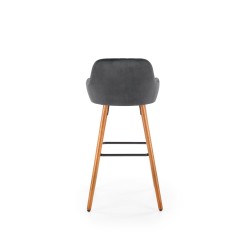 'H93 Bar Stool Legs - Walnut, Upholstery - Dark Ash' 'H93 Bar Stool Legs - Walnut, Upholstery - Dark Ash'