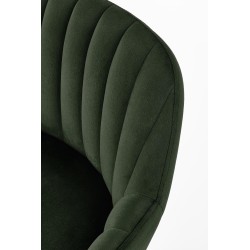 'H93 Bar Stool Legs - Walnut, Upholstery - Dark Green' 'H93 Bar Stool Legs - Walnut, Upholstery - Dark Green'