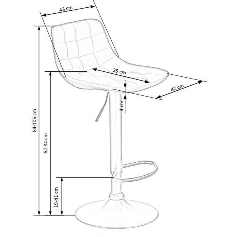 'H95 Ash Bar Stool' 'H95 Ash Bar Stool'