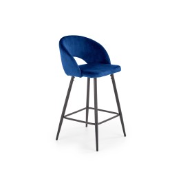 'H96 Navy Blue Bar Stool'