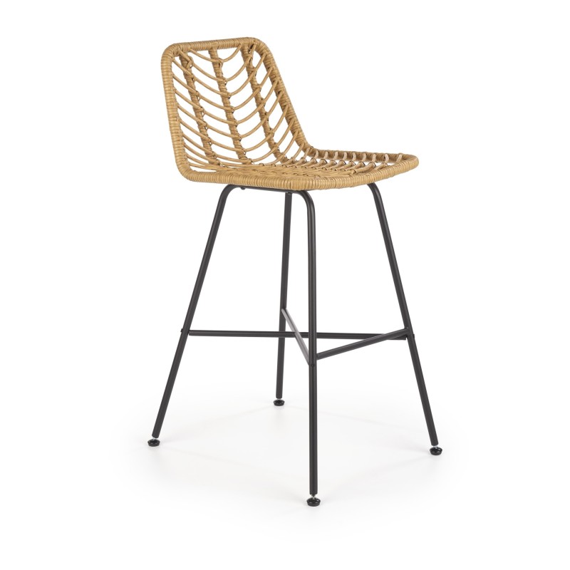 'H97 Black / Natural Bar Stool' 'H97 Black / Natural Bar Stool'